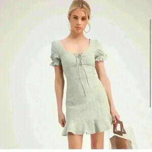 lulus Rapunzel Sage Green Sundress